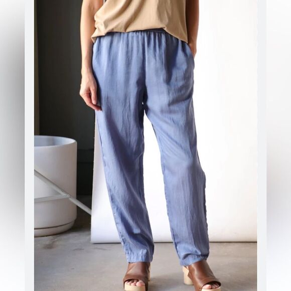 Raquel Allegra Fez Cotton Pant Blue - Picture 1 of 7